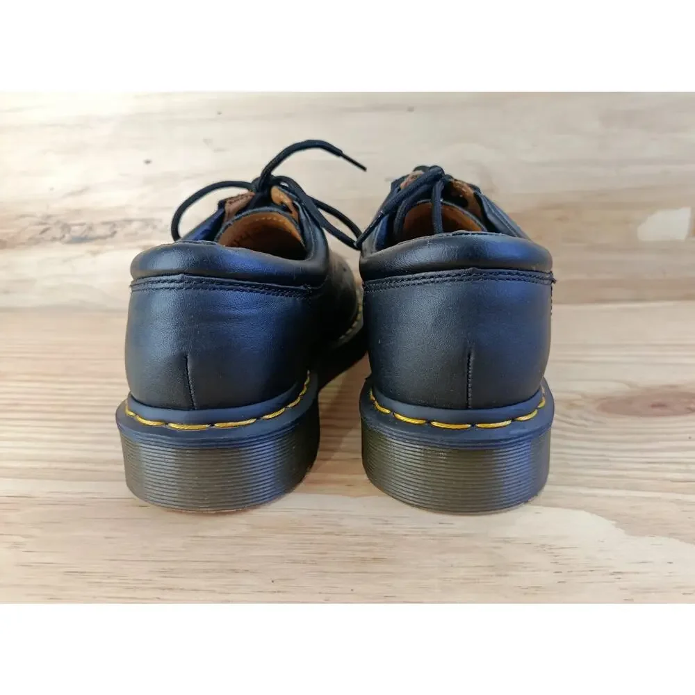 Dr Martens 8053 Black Leather Padded Collar Shoes Oxford Mens 7 Womens 8 EU 39
